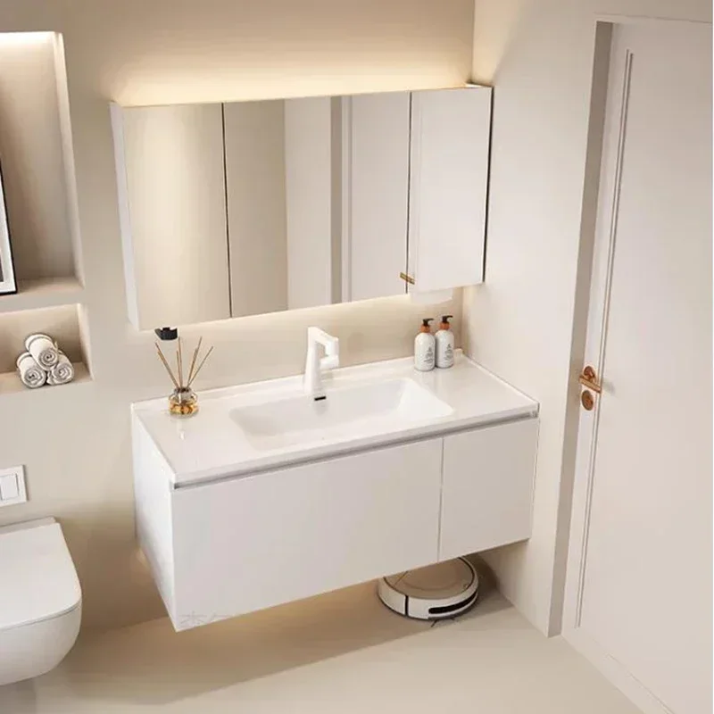 

Simple Design Bathroom Cabinets Shelves Open Vanity Storage Bathroom Cabinets Multifunction Home Furniture Gabinete De Baño LLBC