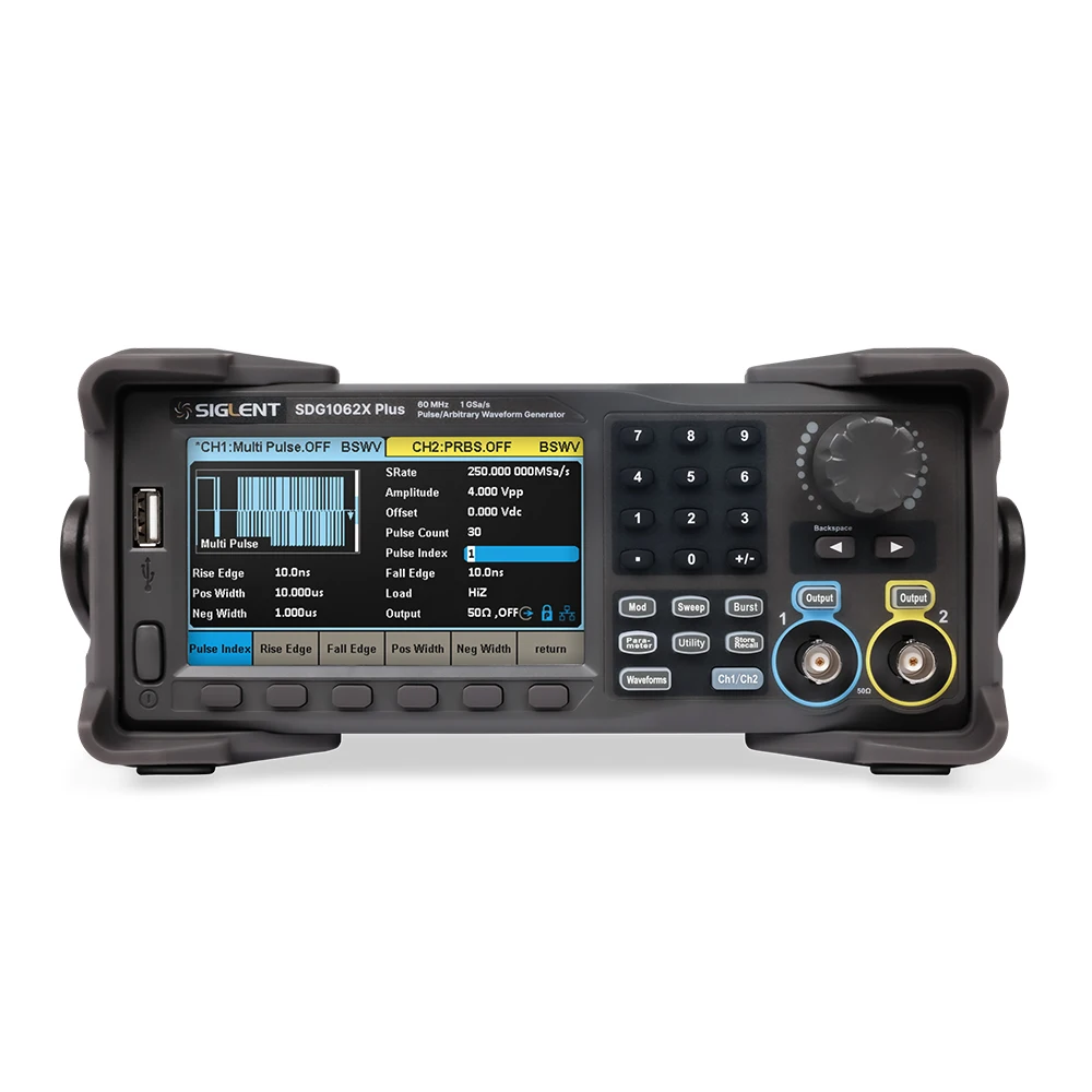 SDG1022X Plus SDG1032X Plus SDG1062X Plus Waveform Generator 25MHz 30MHz 60MHz Cost-Effective Portable Signal Source with Divers