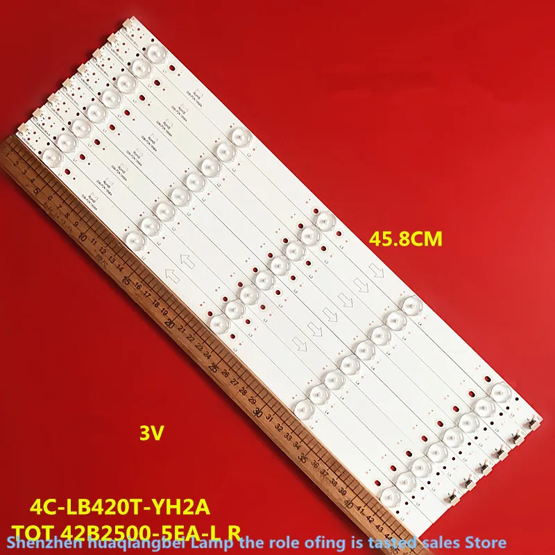 FOR FOR LE42M12  TOT 42B2500-5EA-L R 4C-LB420T-YH2A  5LED 3V 45.8CM  100%NEW  LED backlight strip