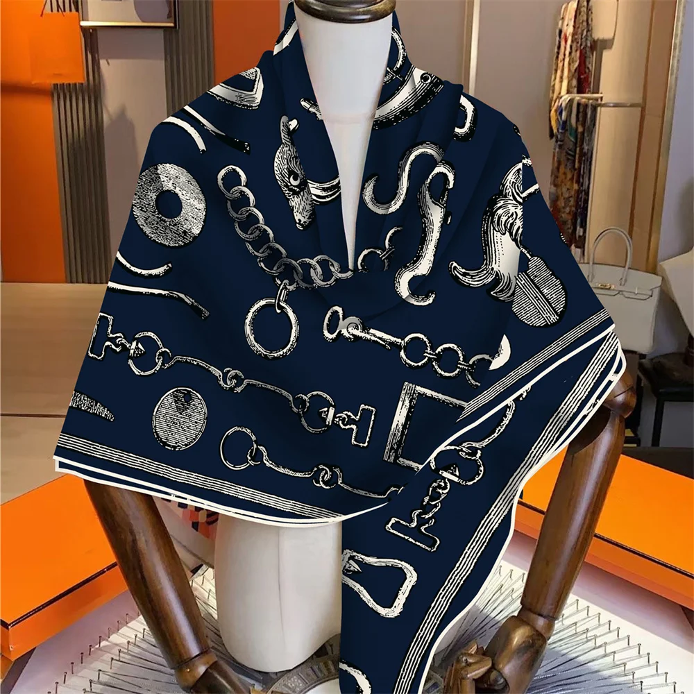 30% الحرير 70% الكشمير وشاح مصمم الفاخرة الباشمينا شالات للنساء ساحة اليد توالت حواف سرق بطانية كبيرة المعطف 135 سنتيمتر #4