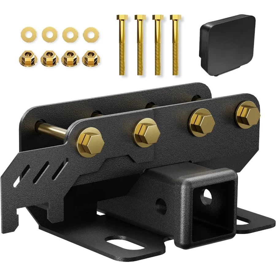 2 Inch Trailer Hitch Receiver with Cover Accessories for 20212024 Bronco 2 4 Door Models Rear Bumper Mounting Kit Compatible w