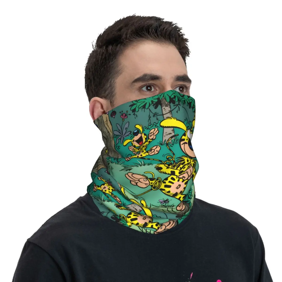 Marsupilami-Bandana blanc multi-usage, écharpe de cou, vêtements de sauna, pêche, unisexe, adulte, hiver, 1