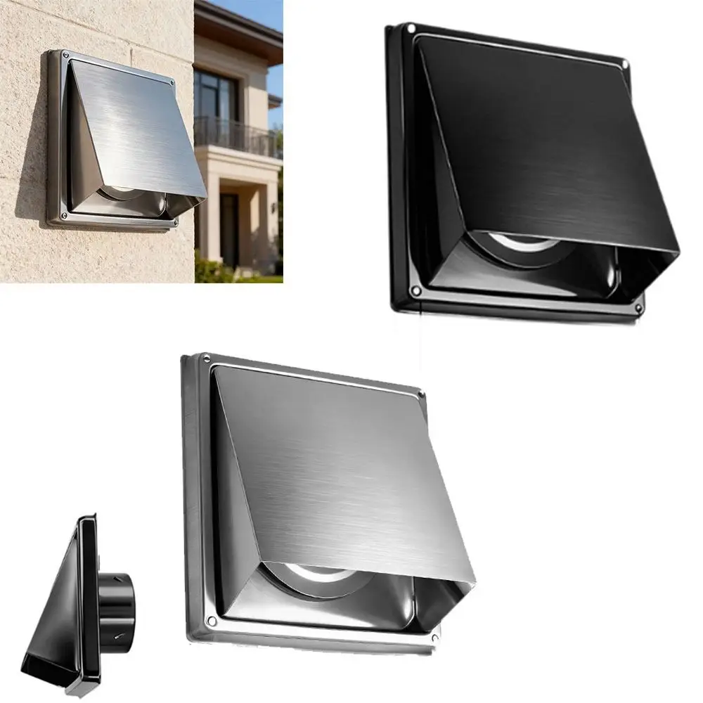 

Прочный вентиляционный клапан из нержавеющей стали (4, 5, 6 дюймов), черный/серебристый, для квадратных воздуховодов, система вентиляции