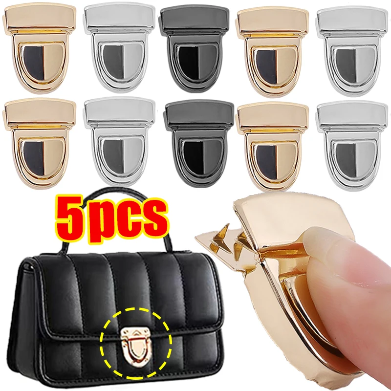 5pcs Metal Bag Lock Leather Purse Case Clasp Duck Tongue Lock Making Buckles Handbags Shoulder DIY Craft Clothing Accessory