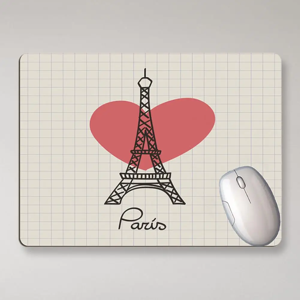 Retro Eiffel Tower Mouse Pad Small Rubber Mouse Pad Non-Slip Gaming Desktop Mouse Pad Desk Mousepad Wrist Rest For PC Laptop