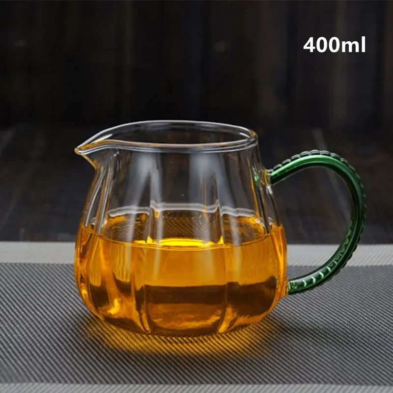 إبريق شاي زجاجي سميك، فنجان شاي مقاوم للحرارة، مجموعة ملحقات صينية، تشاهاي، قهوة شفافة، كوب مزبد الحليب، أدوات الشاي #6