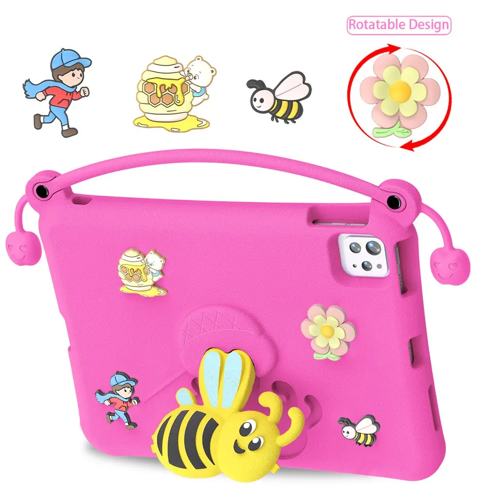 Case for Apple iPad Pro 11 inch M4 M5 A3357 A3358 A2836 A2837 EVA cute bee kids cover for iPad Pro 11 1/2/3/4th Gen coque funda