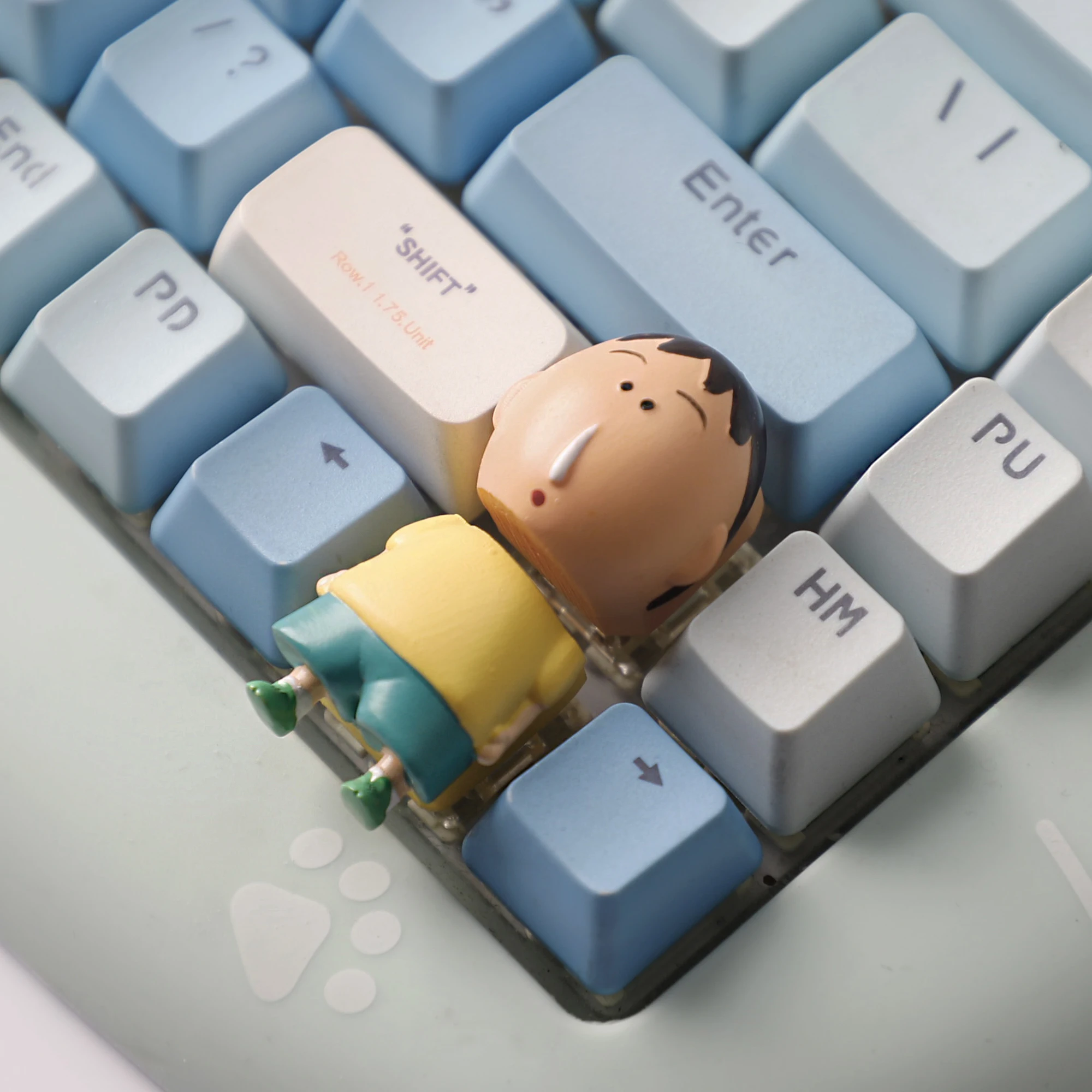 YMDK Cute Resin Cartoon Animation Creative Personalized Keycaps Three-dimensional  Decorate Key Caps for MX Mechanical Keyboard