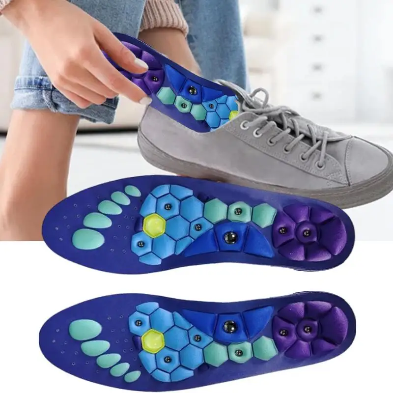 Medical Magnetic Therapy Sports Insoles Massage Foot Weight Loss Slimming Acupressure Insole Anti-fatigue Health Care Shoe Pads