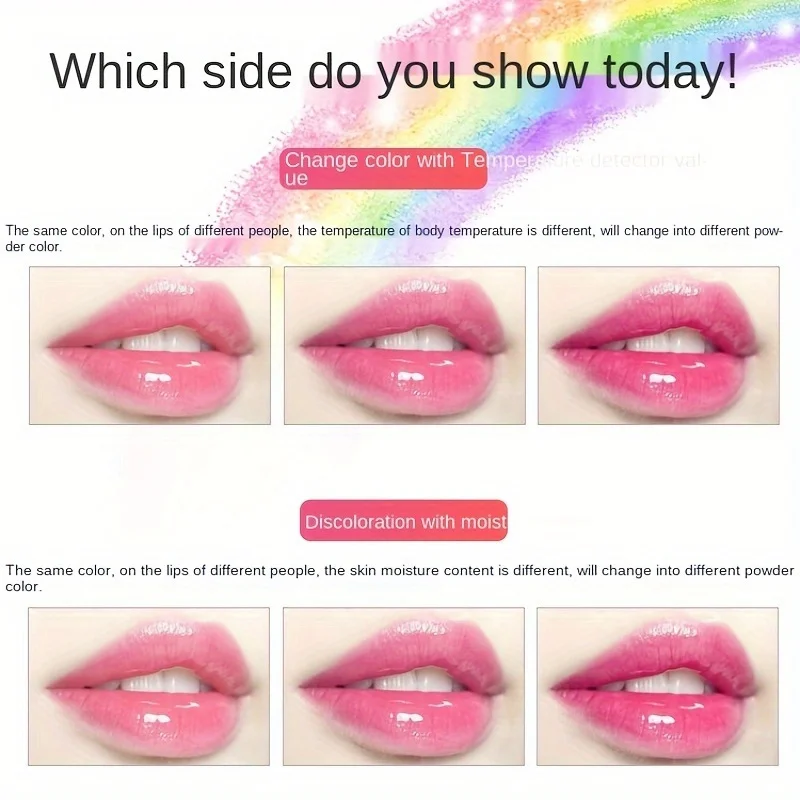 15 szt. Błyszczyk do ust z efektem tęczy, błyszczący błyszczyk do ust, lśniące usta, nawilżenie skóry ust, utrzymanie ich nawilżenia i N