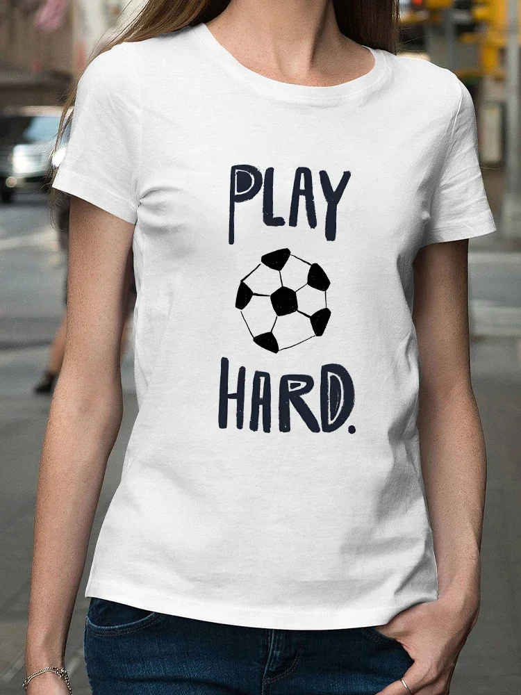 Camiseta de competición de fútbol mundial para mujer, camisetas gráficas estampadas para fanáticos, camisetas Hipster de manga corta transpirables suaves gráficas