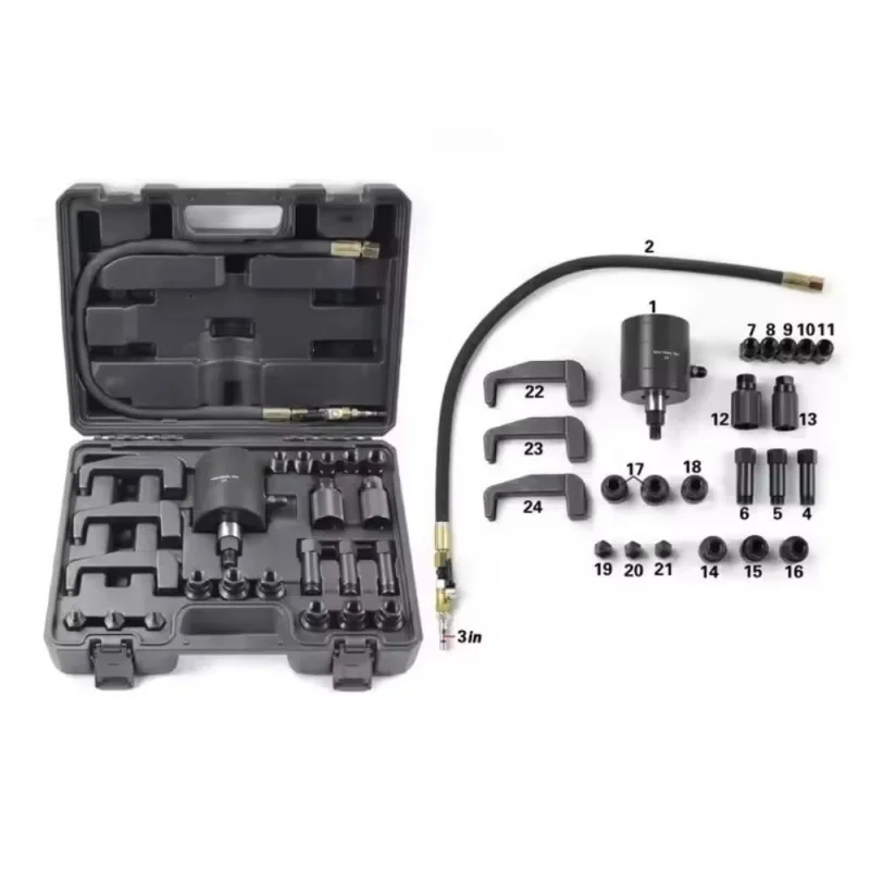 Pneumatic Diesel Injector Puller Tool Set, Quick Fuel Injector Removal Extractor, Auto Diesel Engine Repair Kit