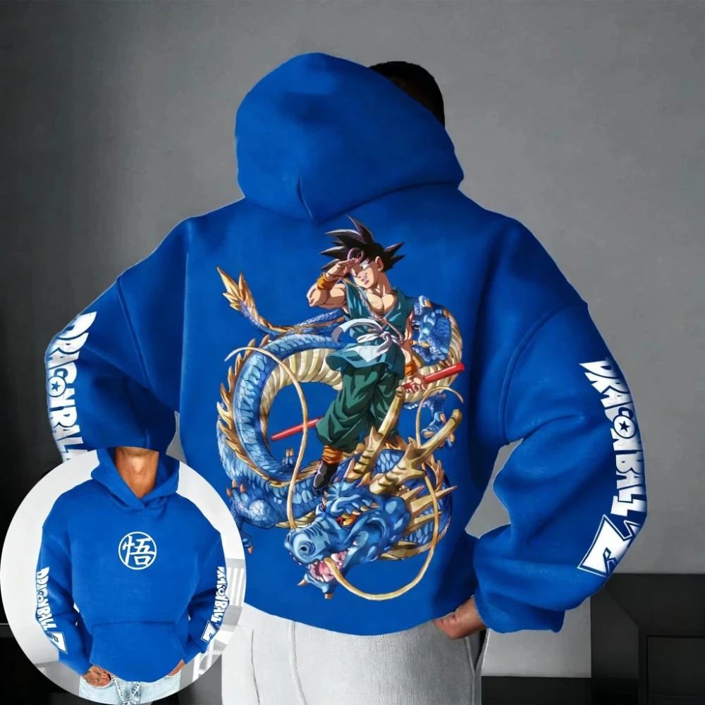 Dragon Ball Co-branded Hoodie Herfst/Winter Nieuwe mannen en vrouwen Anime Gedrukt Losse Casual Harajuku Ouder kind Trui Top