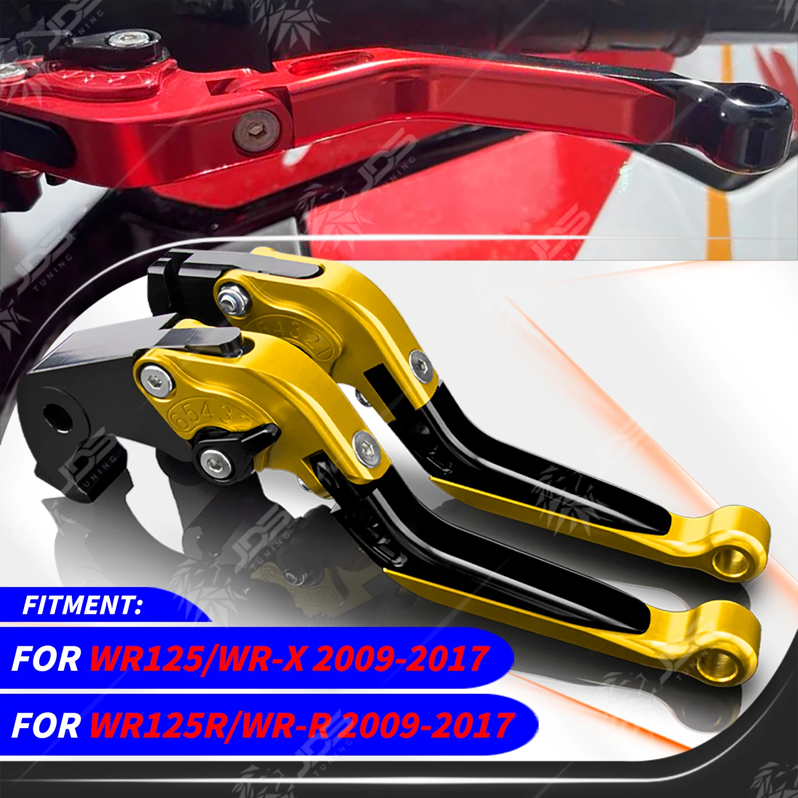 

JDSTUNING For Yamaha WR125/WR-X/WR125R/WR-R 2009-2017 Clutch Lever Brake Lever Set Adjustable Folding Handle Levers Accessories
