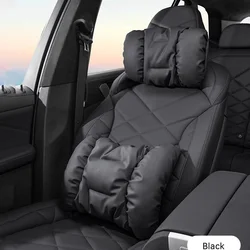 Luxury Premium Car Headrest Pillow and Lumbar Support Comfort for Neck and Back Car Neck Pillow and Cushion for High-End Vehicle