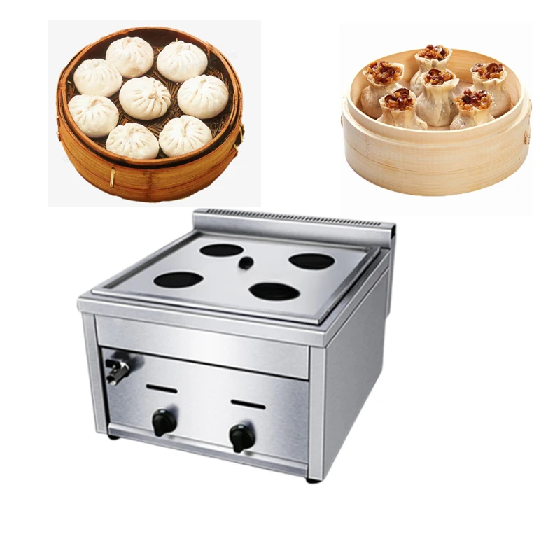 Electric Steamed Bun Steamer Samosa Steam Machine Four Hole Small Baozi Steamer