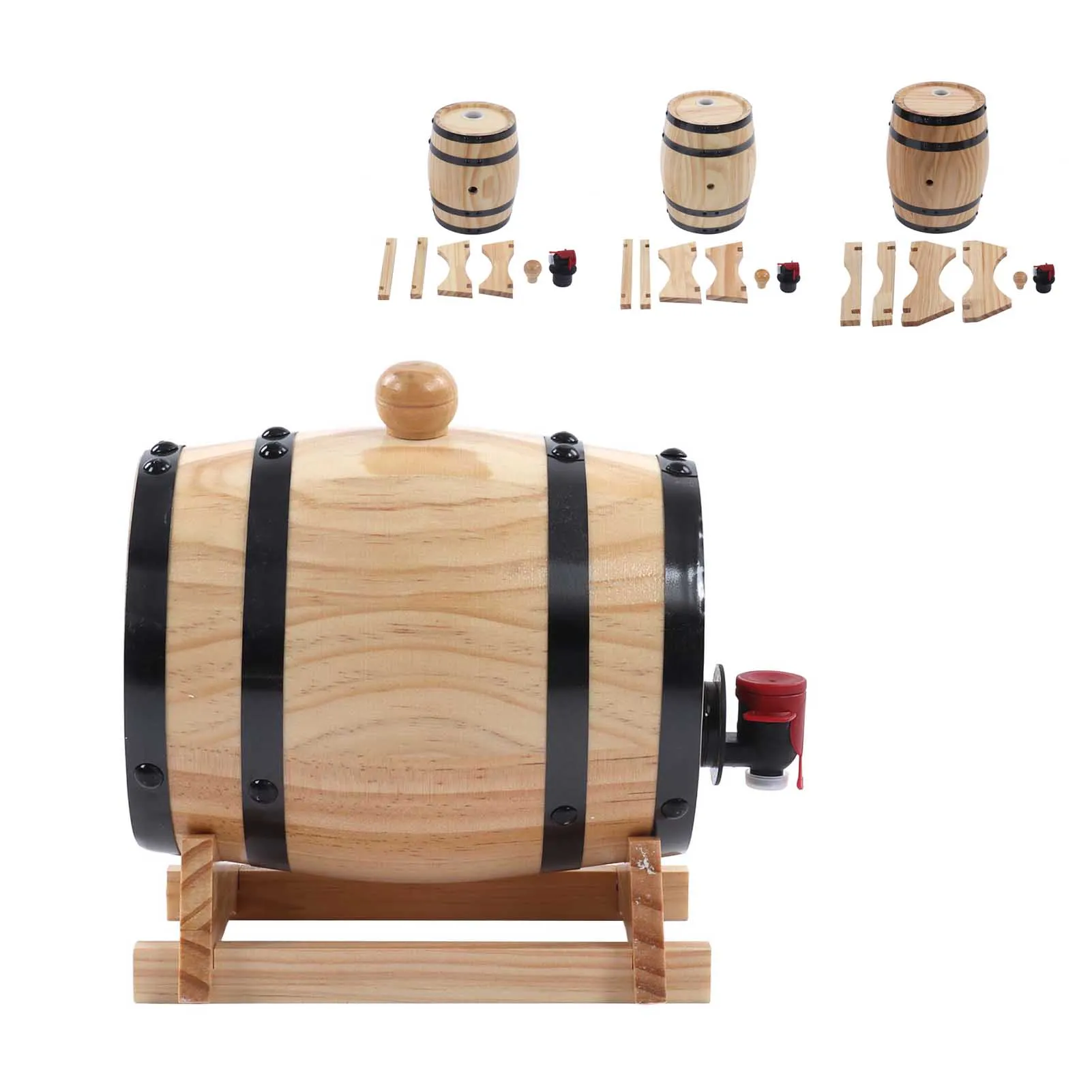 Wine Pine Barrels Wine Pine Aging Barrels Beer Barrels for Bar Catering Barbecue Shop