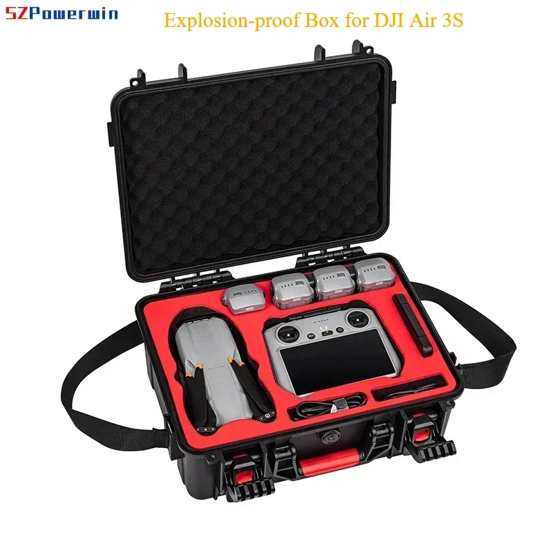 Portable Explosion-proof Box for DJI Air 3S DJI RC 2 N3 Accessories Storage Case Hard Shell Waterproof Carrying Suitcase