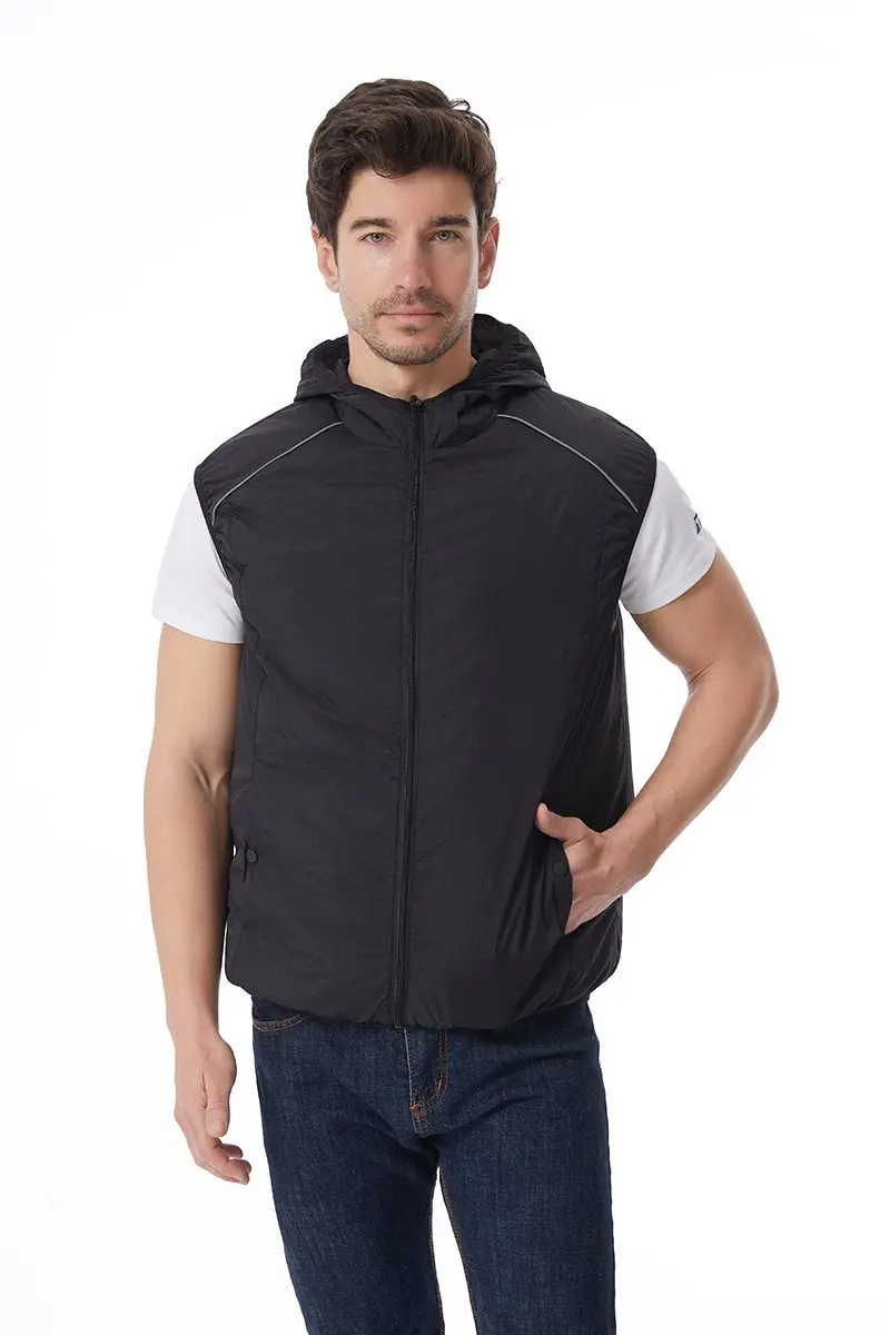 12V/5V USB Unisex 3 Wind Speed Cooling Fan Vest Lightweight Sleeveless Air Conditioned Vest Summer Outdoor Work Clothes