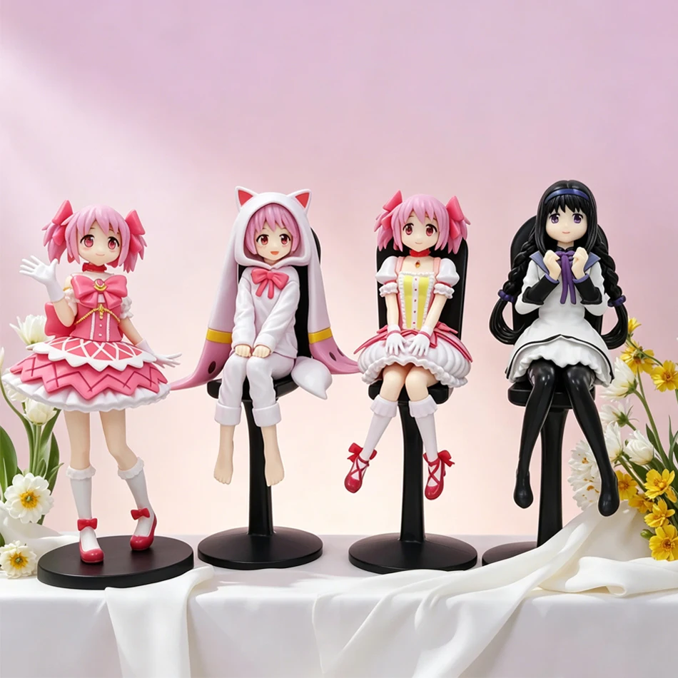 Auf Lager Anime 17,5-18,5cm Kaname Madoa Akemi Homura Sitzende und Stehende Pose Niedliche Süße Figur PVC-Modell Spielzeug Geschenke