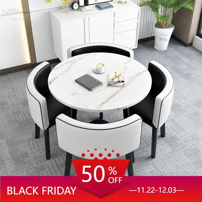 

Home Small Apartment Dining Table Modern Simple Dining Tables Storefront Negotiation Table Office Reception Round Dining Tables