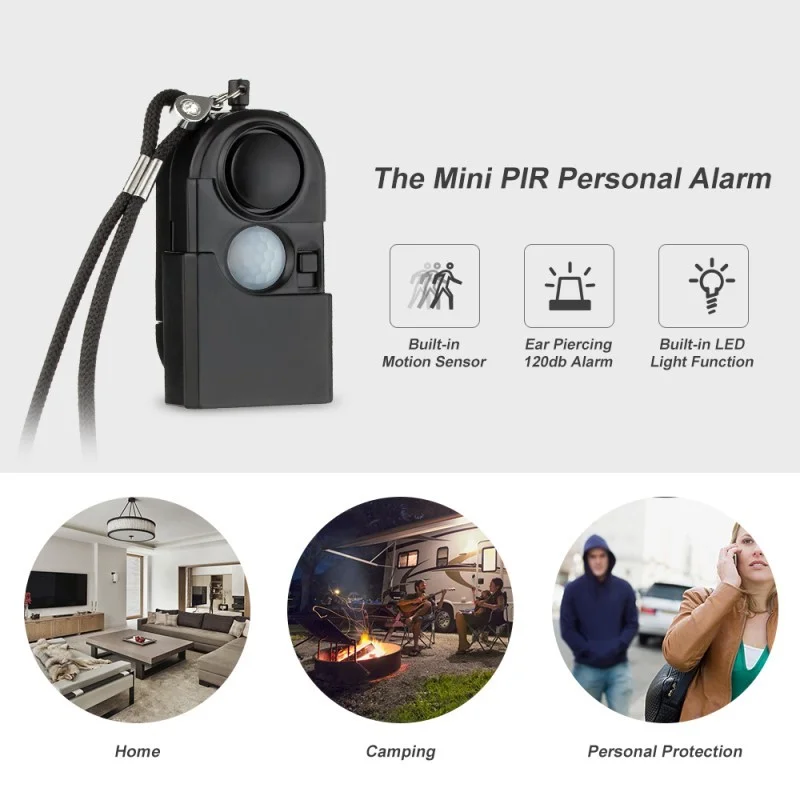 Pir Infrarood Motion Sensor Detector Sirene 120dB Wireless Home Security Inbreker Sirene Motion Sensor Mini Sirene