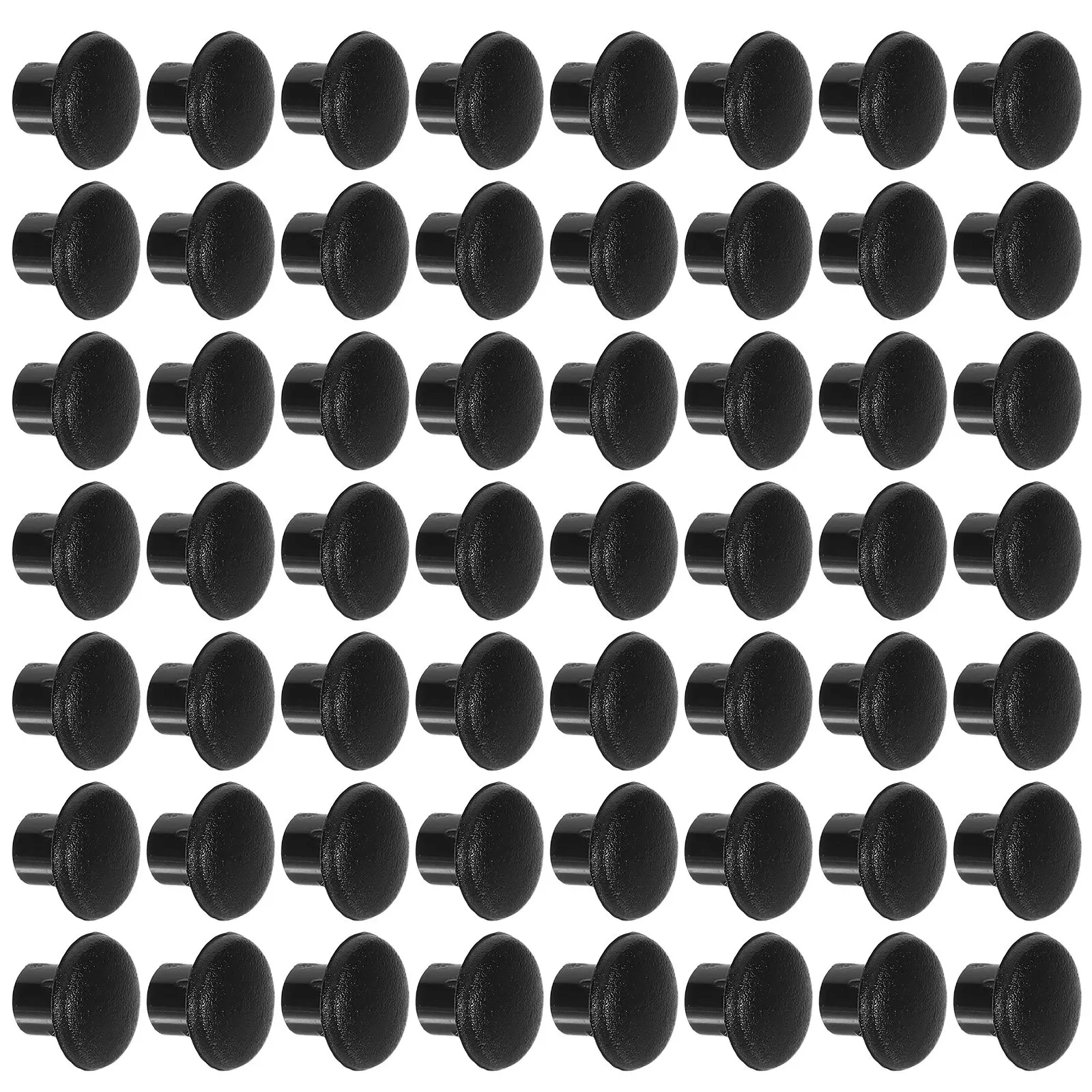 500Pcs Plastic Hole Plug Covers Round Screw Caps Panel Hole Plugs Furniture Cabinet Closet Cupboard Shelf Black
