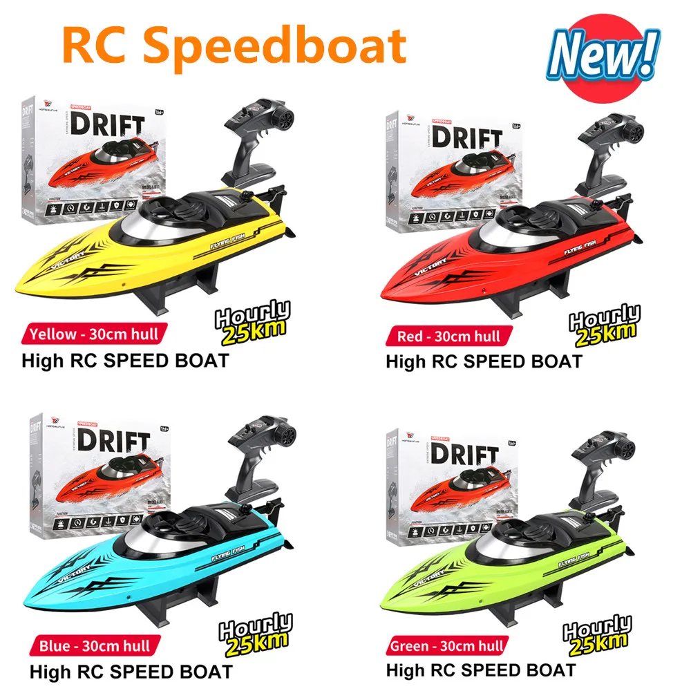 

RC Boat Strong Power Motor 25KM/H Remote Control High Speed Racing Speedboat Endurance 16 Minutes RC Boats For Adults And Kids