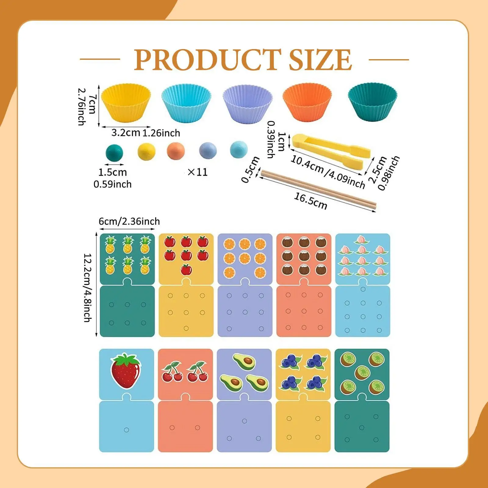 Zabawki do liczenia i sortowania kolorów Motoryka mała dla dzieci i niemowląt