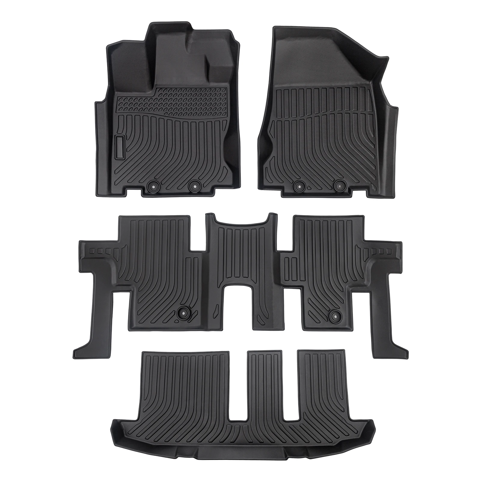 Car Floor Mats for 2013-2021 Nissan Pathfinder All-Weather TPE Rubber Floor Mats