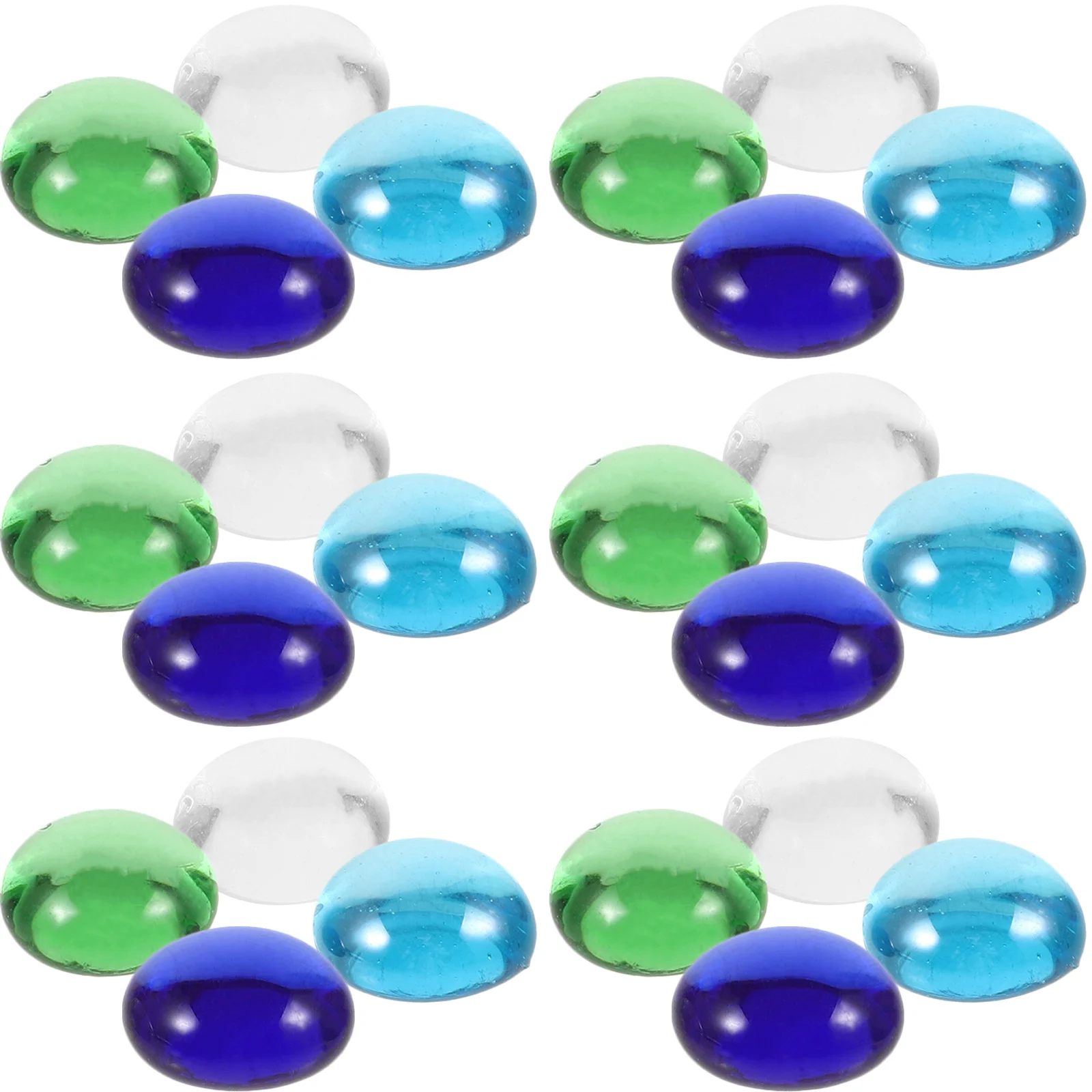 ลูกปัดแก้วหลากสี 1 ชุด ไม่มีขอบหยาบ ผิวเรียบ สำหรับตกแต่งตู้ปลา กระถางบอนไซ แจกันดอกไม้ จัดสวน งาน DIY