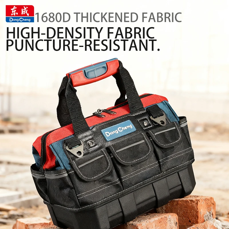 

Tool Bags 1680D Oxford Cloth Electrician Bags With a rigid plastic base. Waterproof Wear-Resistant High Capacity Storage Bag