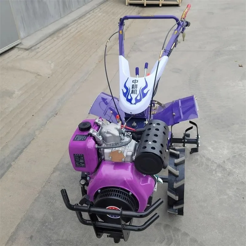 محراث دوار للتوصيل المباشر بأربعة عجلات، محراث صغير متعدد الوظائف