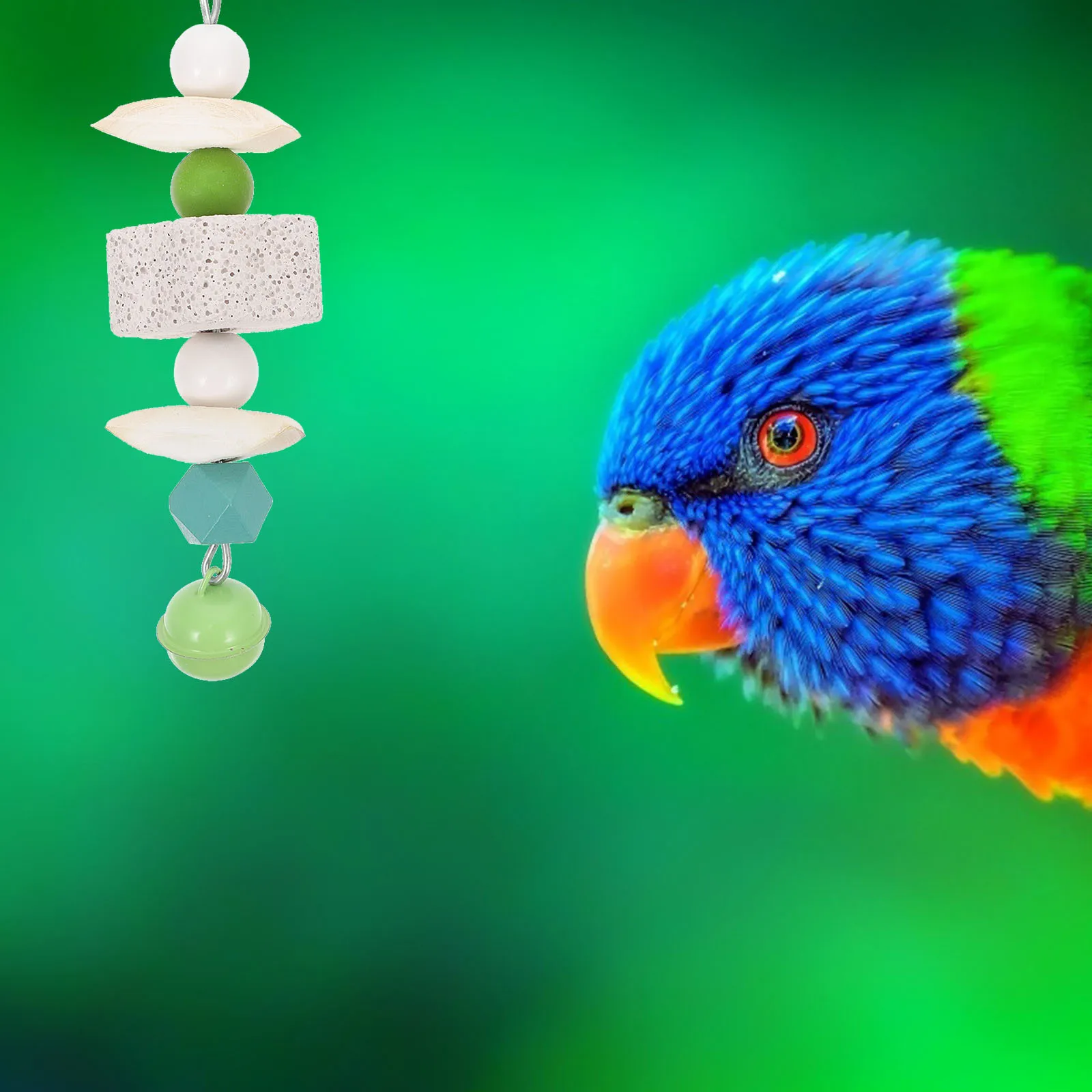 

Hanging Parrot Molar Pendants Safe Durable Material Bright Color Easy Install Lightweight Portable Pet Birds Chewing Plaything