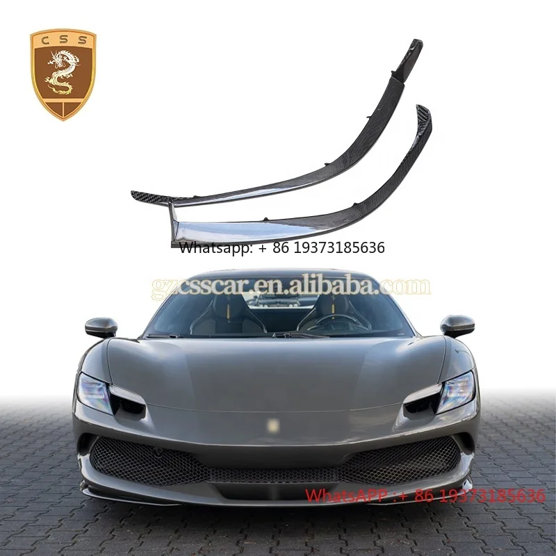 

OEM Style Carbon Fiber Front Lip Wrap Angle Splitter Modified Car Parts for Ferrari 296 GTB Exterior Accessories