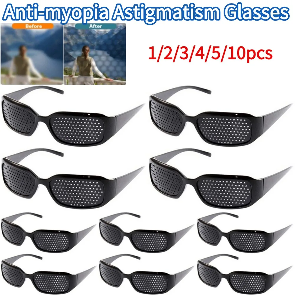 

Anti-myopia Astigmatism Glasses With Holes Vision Correction Fatigue Pin Hole Glasses For Men Women Wearable Corrective Glasse