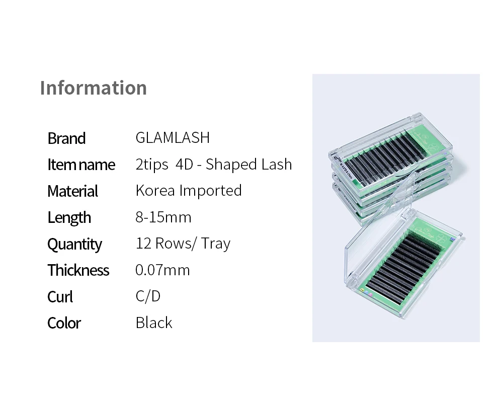 GLAMLASH 3D4D5D6D7D8D W Wimpern C/D/L/LU/M Vorgefertigte Volumenfächer Braune Wimpernverlängerungen Natürlich weich – Detail 28