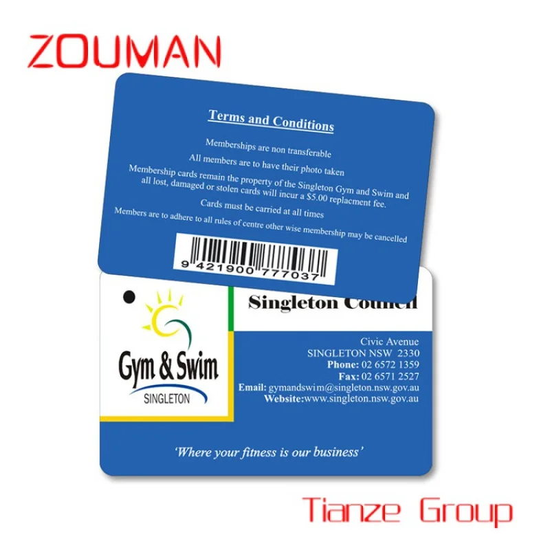 

Custom , Full Color Printing Standard Size Loyalty Card Plastic Membership Card With Bar Code