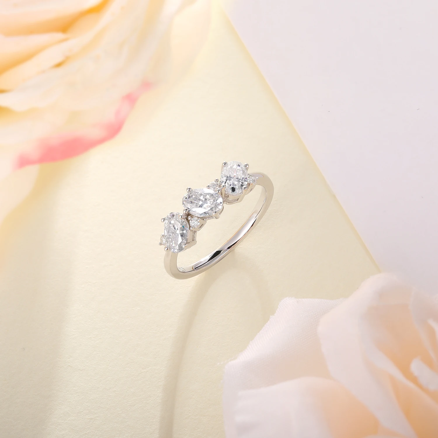 

TYYL овальные кольца с муассанитом, серебро 925, кольцо для свиданий, белое золото, кольцо с бриллиантом Half Eternity, роскошные женские украшения