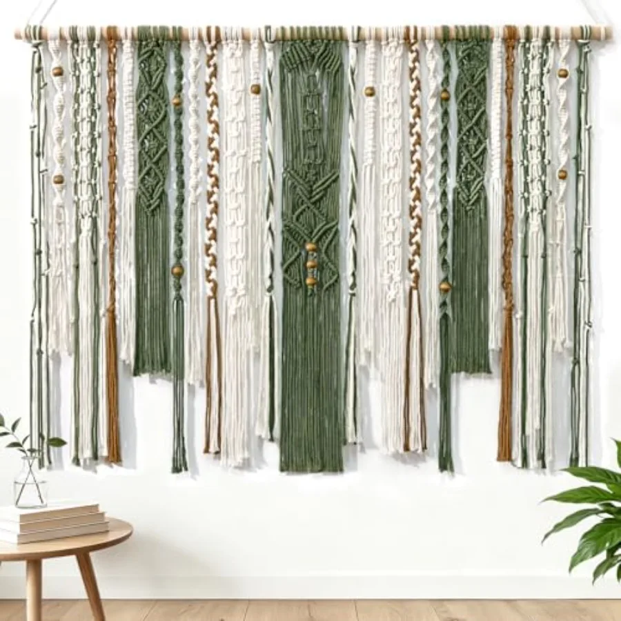 

Macrame Wall Hanging Large Wall Art Handmade Woven Tapestry Boho Tapestry Macrame Wall Decor Art Home decoration for Living Roo