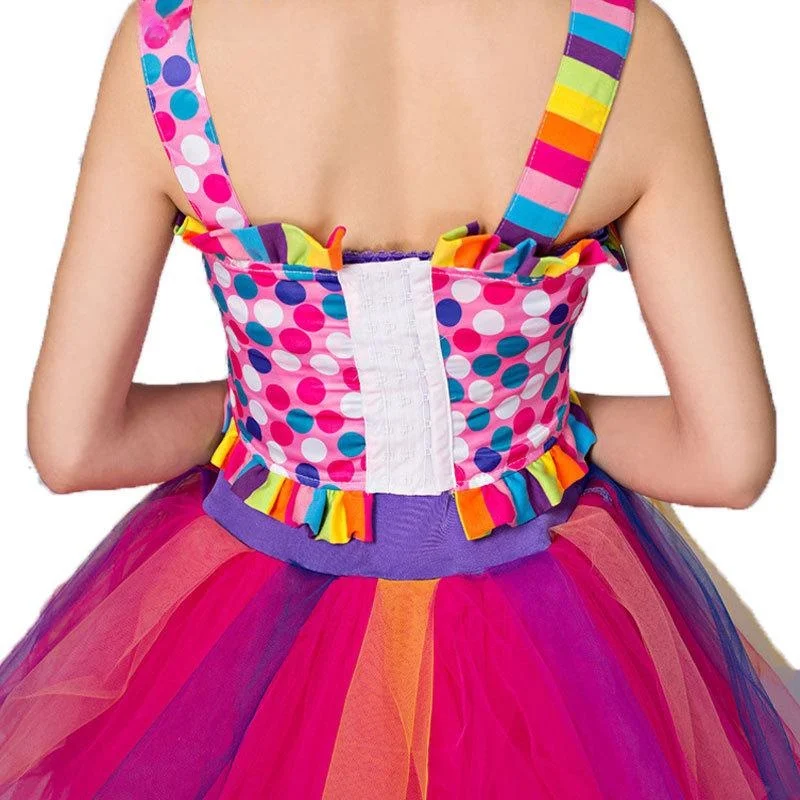 ชุดตัวตลกหญิงสำหรับการแสดง ชุดกระโปรง ผู้ผลิตจีน ฤดูใบไม้ร่วง ปี 2024