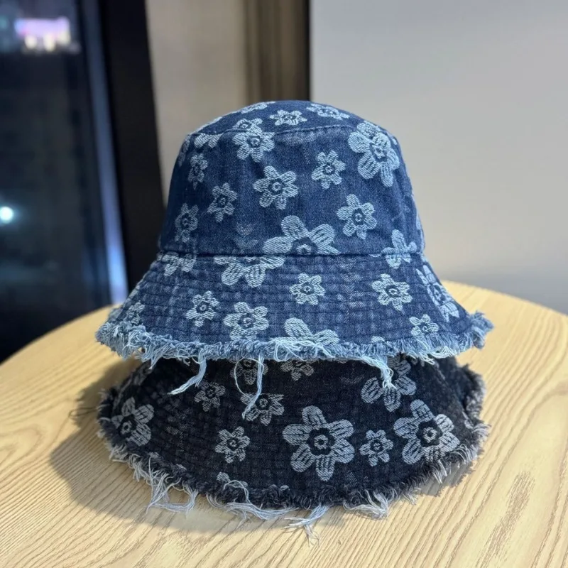 chapeu-bucket-de-denim-com-bordado-floral-estilo-coreano-chapeu-de-sol-com-aba-desgastada-para-mulheres-na-primavera-e-verao