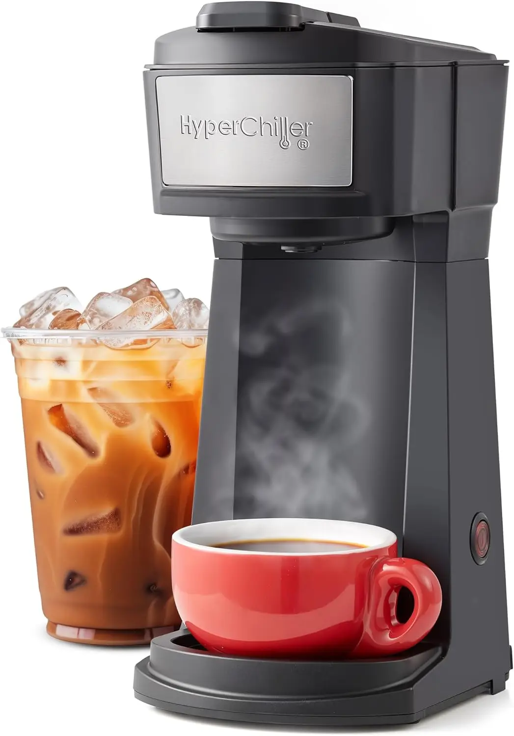 

HyperChiller EHC210N Iced/Hot Coffee Maker, K-Cup or Coffee Grounds, 8, 10 or 12oz Pours, Removable K-Cup Holder and Reusable