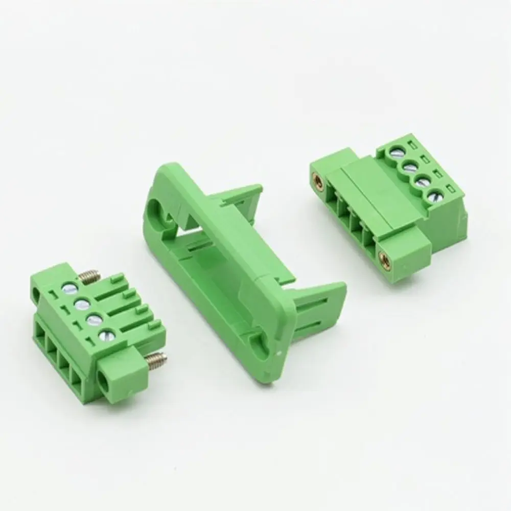 For For Sanhejin 3.81mm Pitch Feed Through Connector Flange Panel Mount Terminal Block Industrial Electronic Wiring Parts