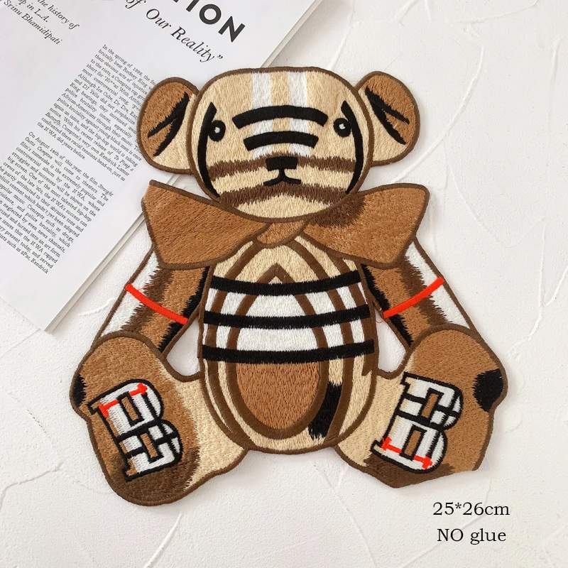 Bear Embroidery Patches Letter Embroidery Patches Cartoon Badges Clothing Accessories Sewing Supplies Ironing Patches