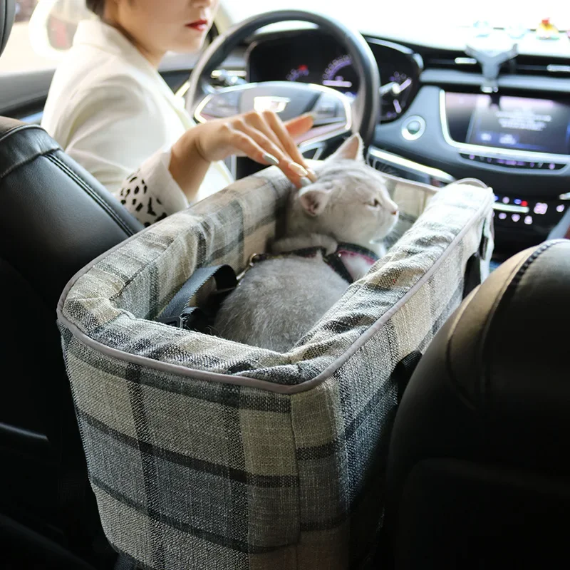 Pet Dog Car Seat for Small Cat Center Console    Puppy   Travel Booster   Bed