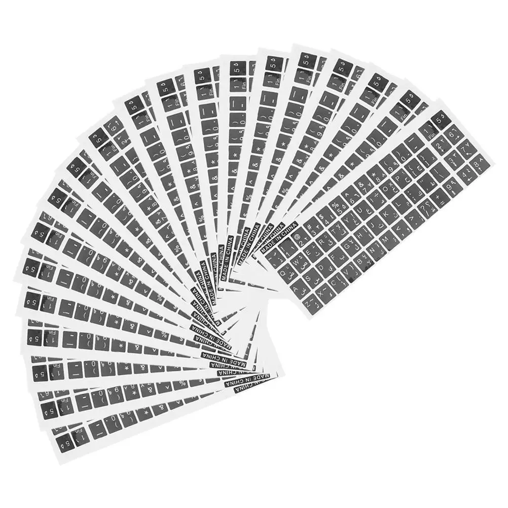 

Keyboard Stickers Laptop 20 Sheets PVC Self Adhesive Replacement Typewriter Letter English Computer Keyboard Cover Membrane