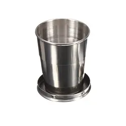 2/3/5 Portable Retractable Cup Stainless Steel Collapsible Outdoor Camping Metal Mug 75ml 150ml 250ml