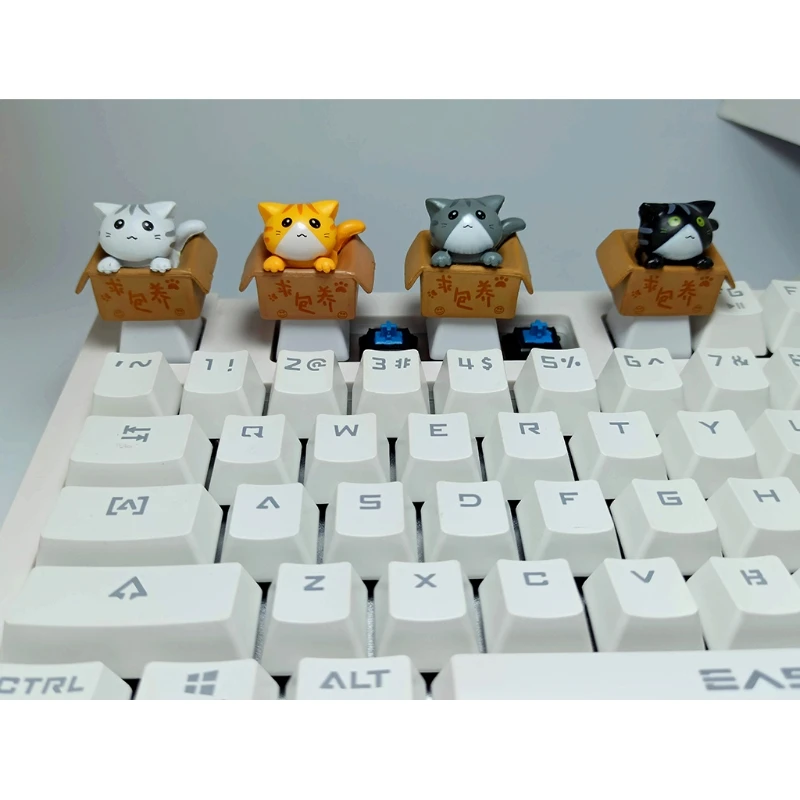 1PC PBT Custom Cartoon Anime for Cat Keycap Bottom Backlit Keycaps OEM Profile for DIY Mechanical Keyboard Children's Gi