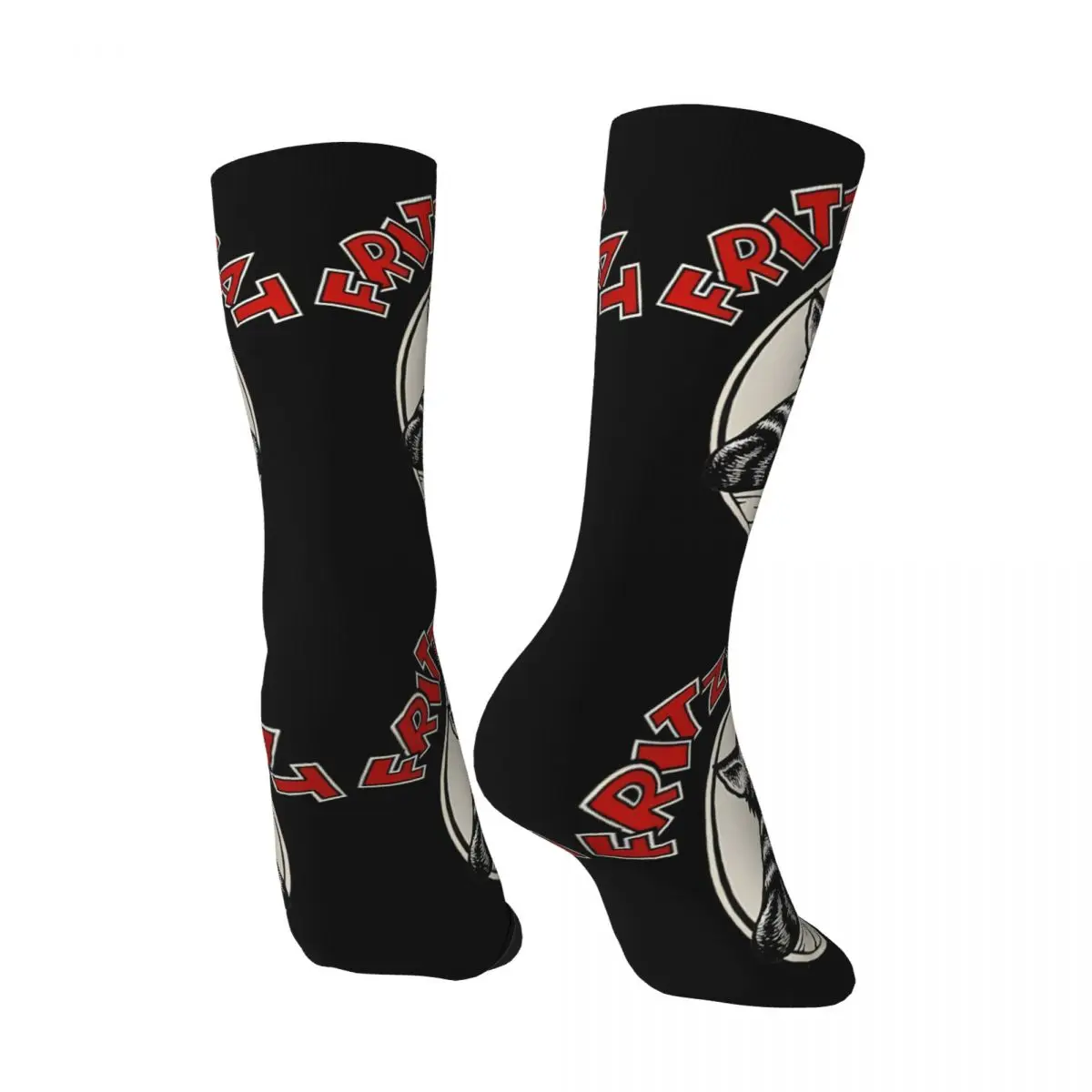 Crazy compression The Cat Movie Sock for Men Harajuku T-The Nine Lives of Fritz the Cat Seamless Pattern Crew Sock Novelty